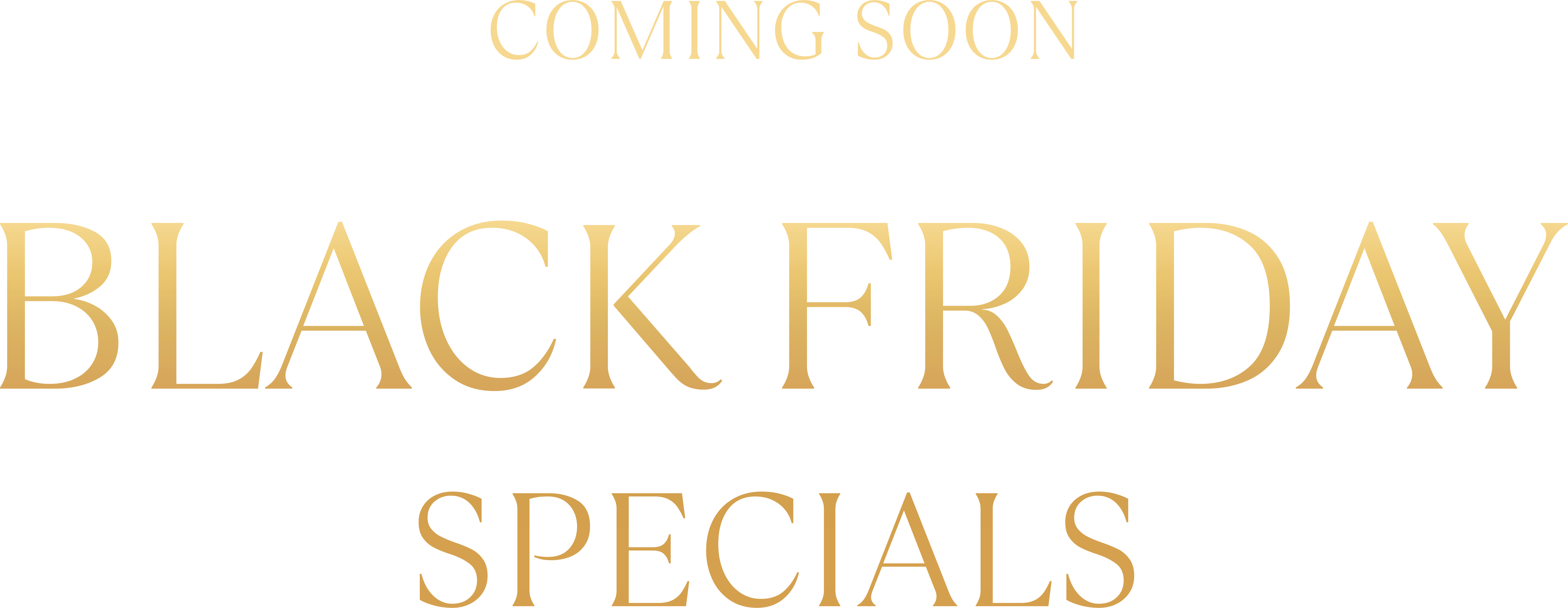 Black Friday Specials